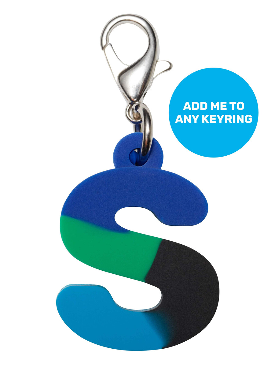 blue add-on mini alpha keyring