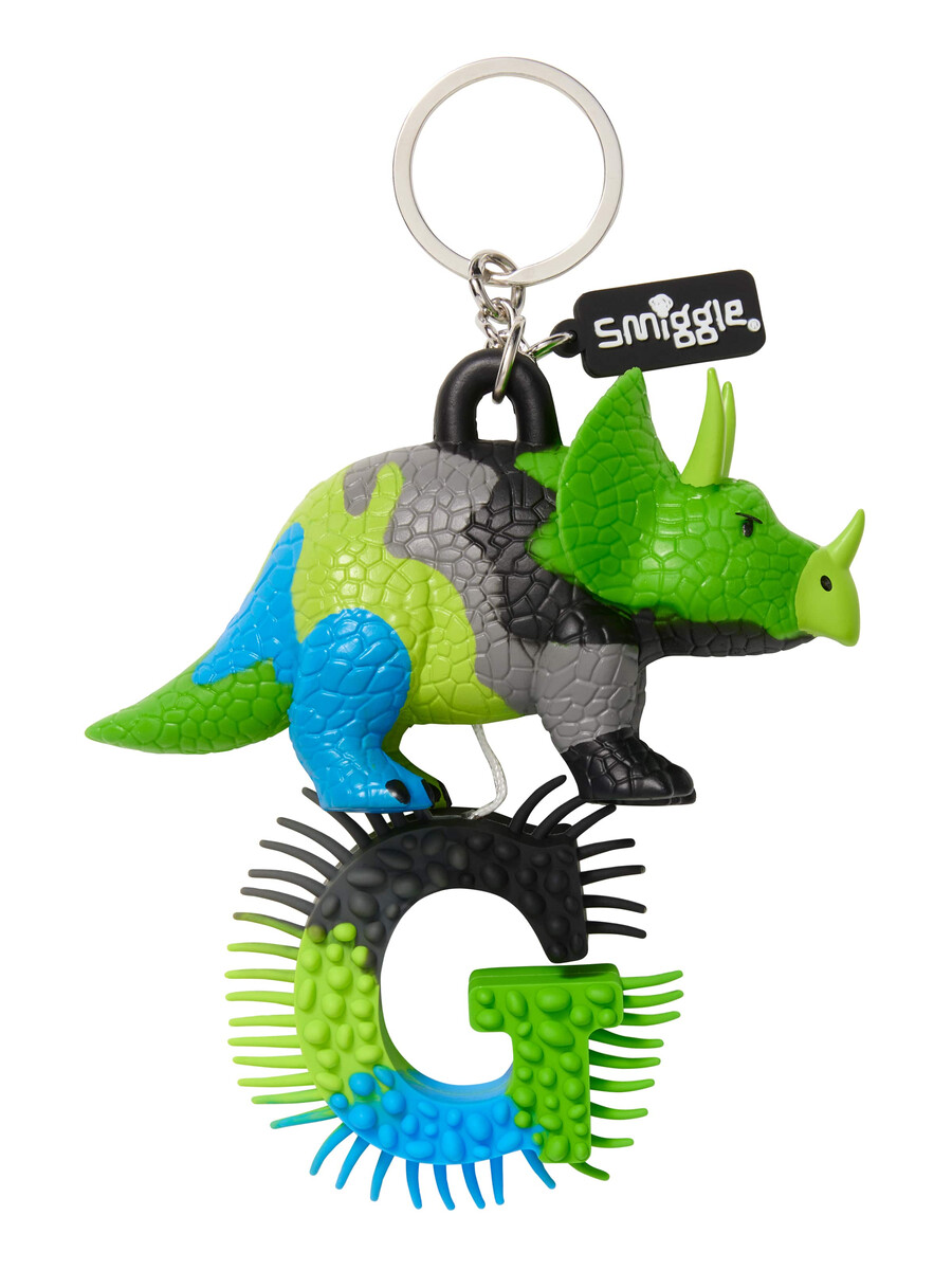 dino alphabet keyring