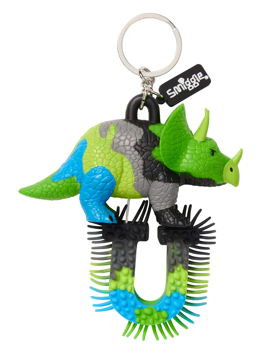 dino alphabet keyring