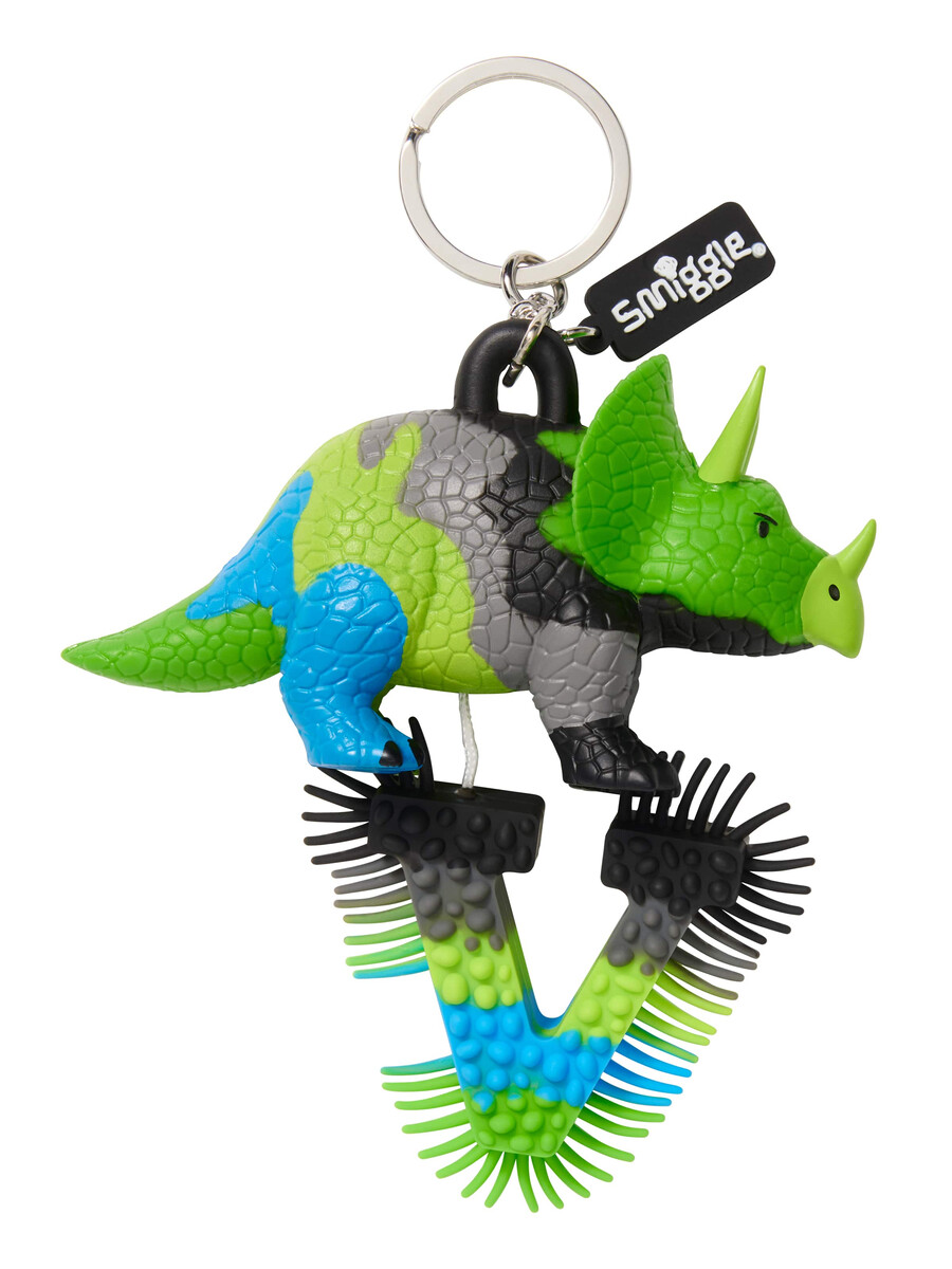 dino alphabet keyring
