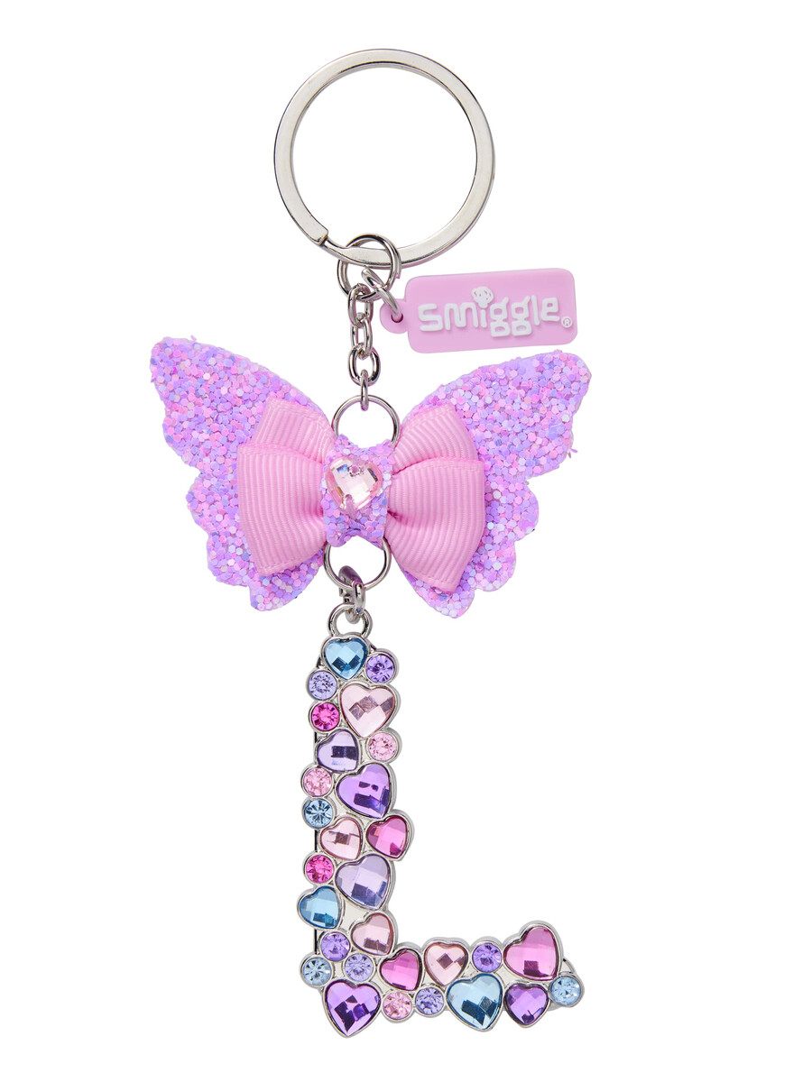 butterfly jewel alphabet keyring