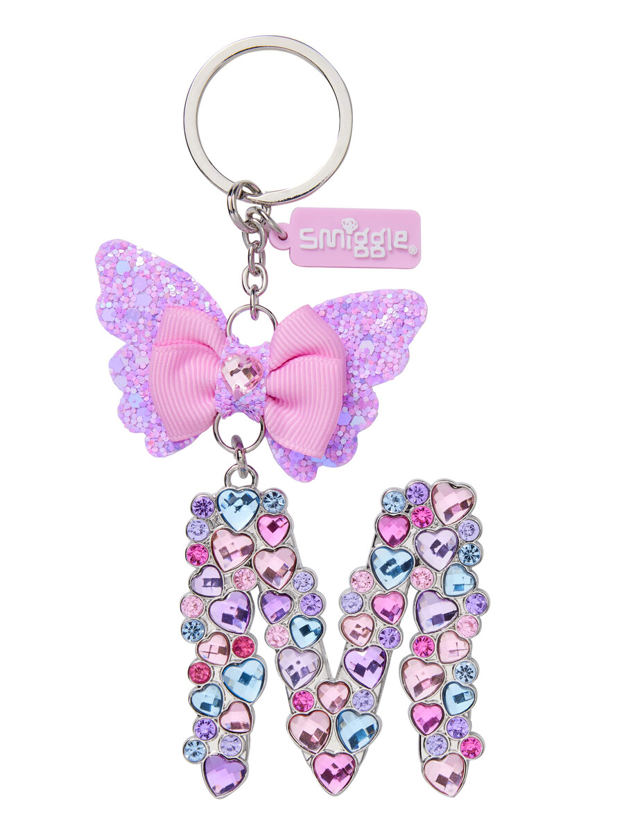 butterfly jewel alphabet keyring