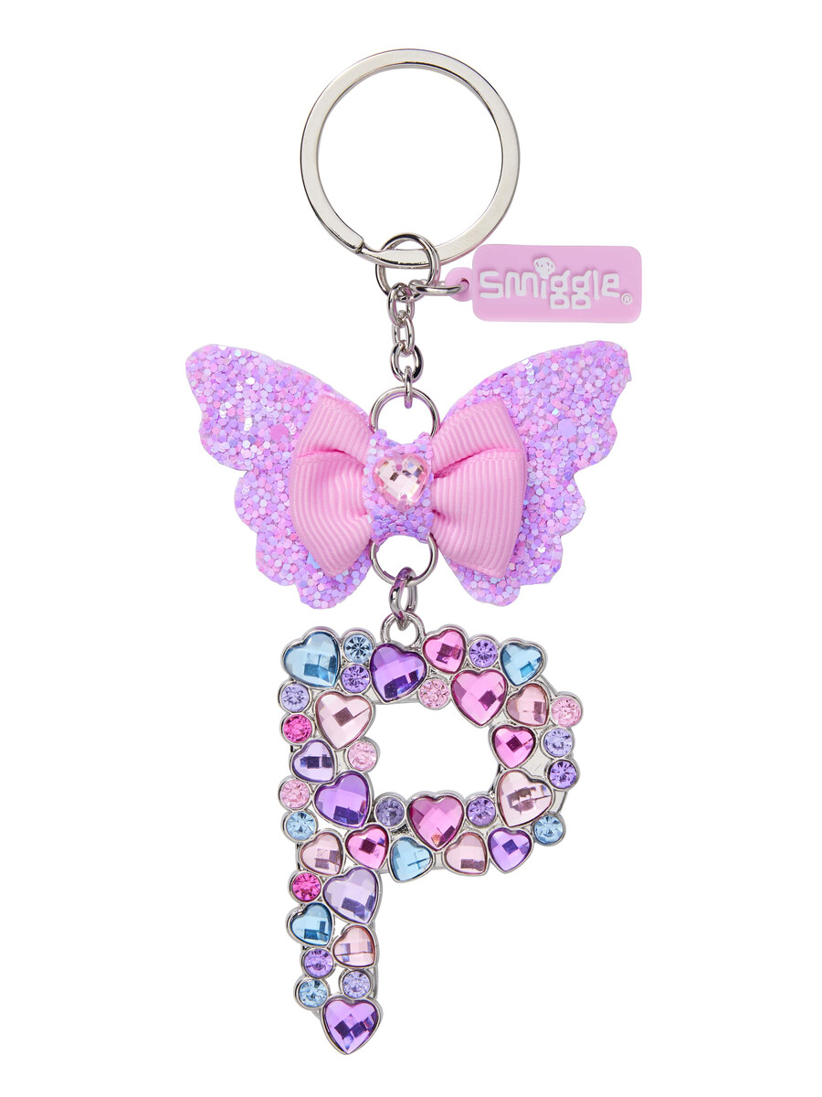 butterfly jewel alphabet keyring