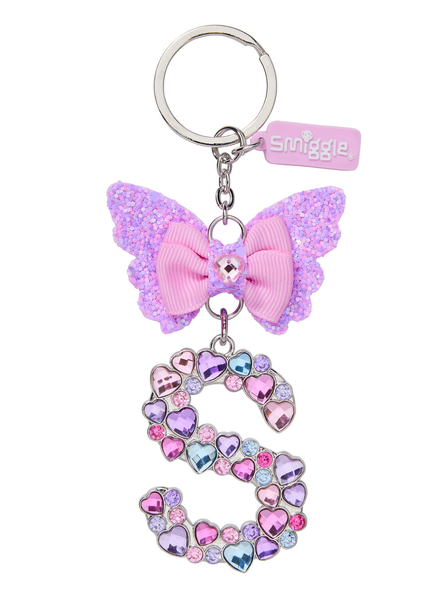 butterfly jewel alphabet keyring