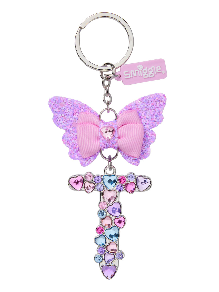 butterfly jewel alphabet keyring
