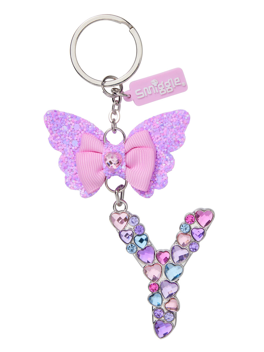 butterfly jewel alphabet keyring