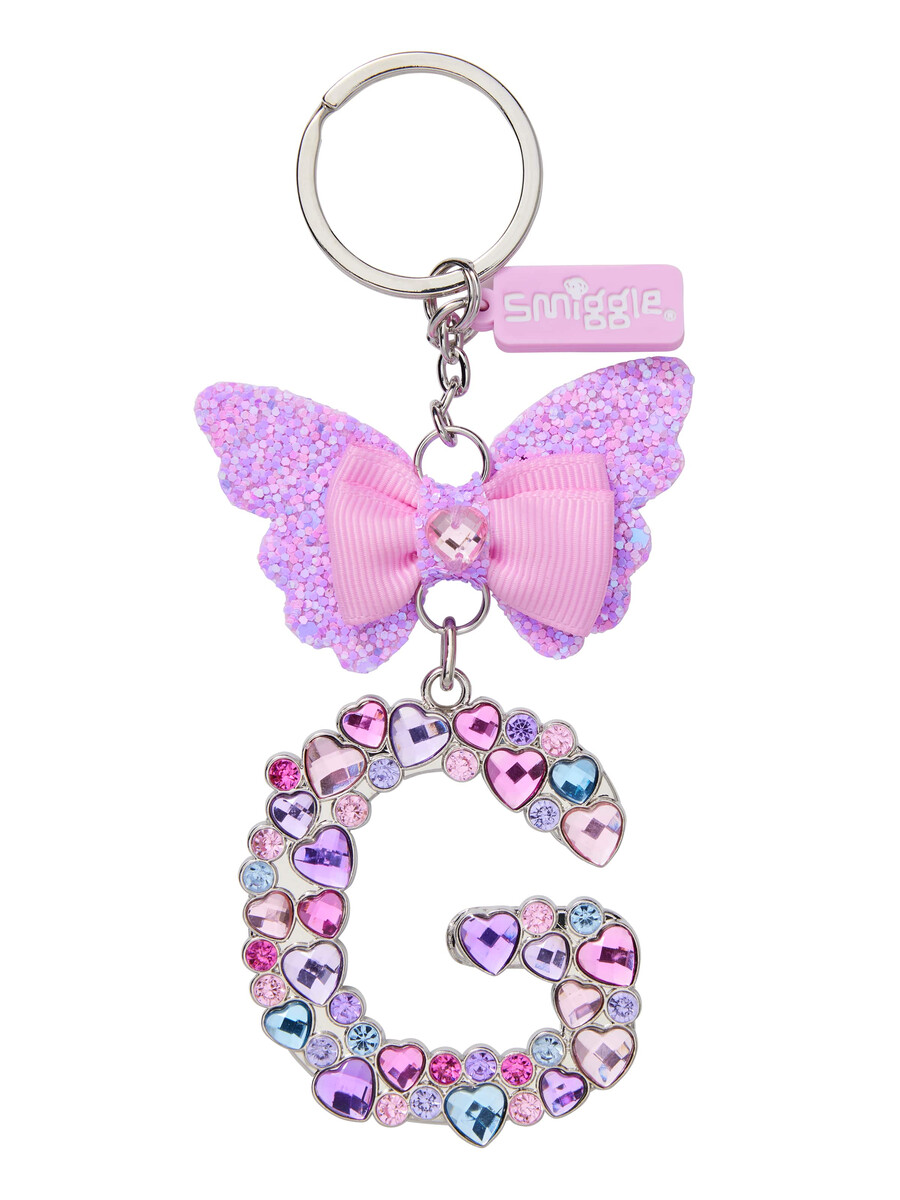 butterfly jewel alphabet keyring