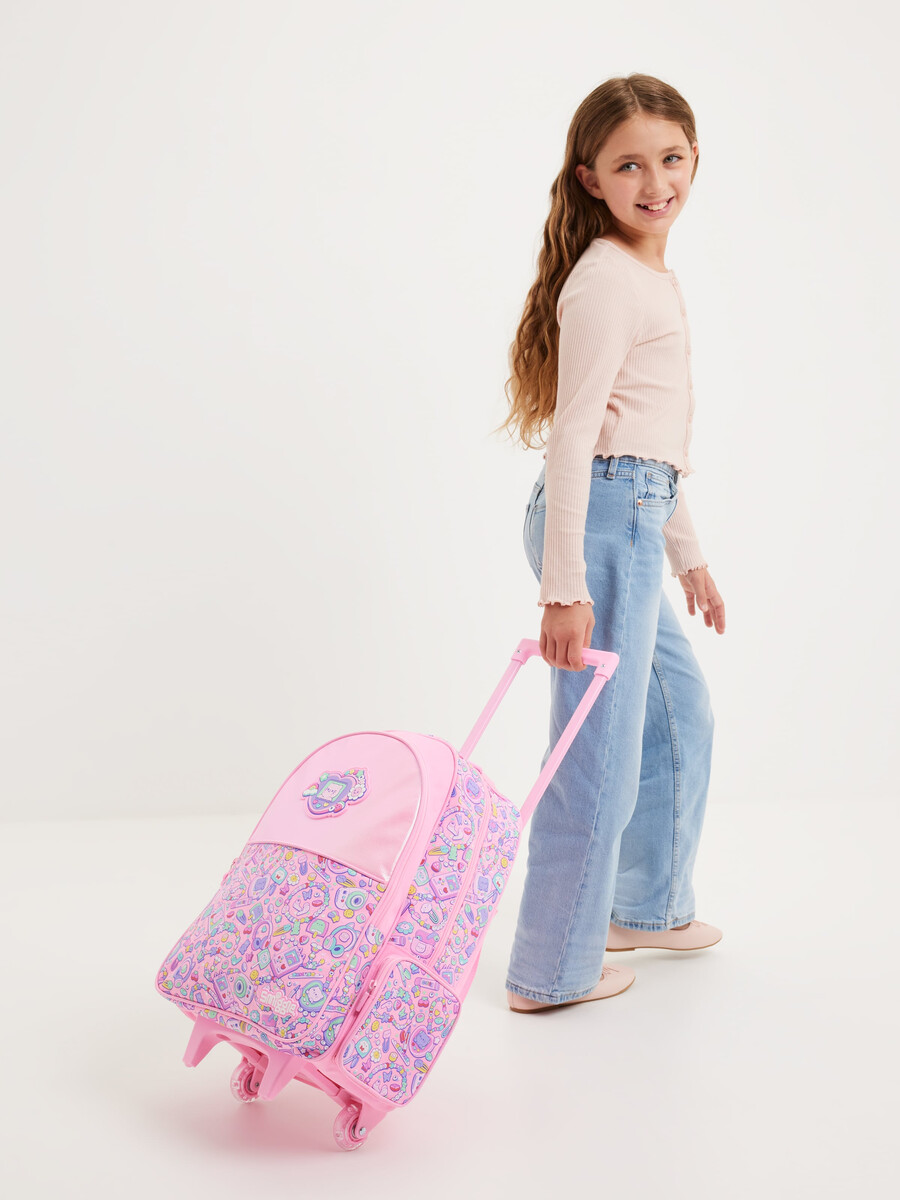super charge trolley backpack with light up wheels