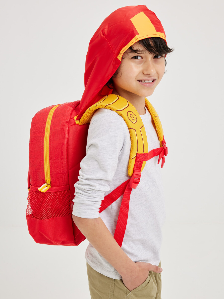 marvel iron man junior hoodie backpack