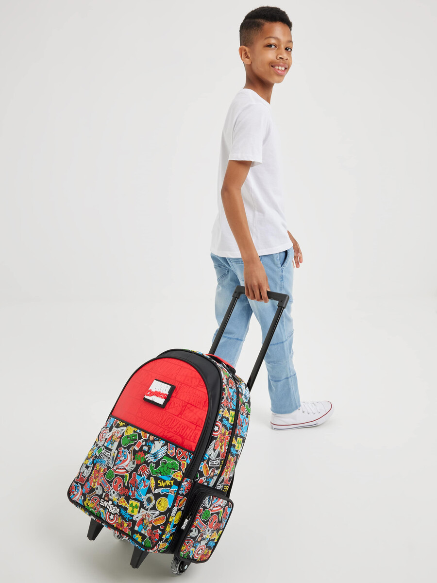 marvel trolley backpack with light up wheels