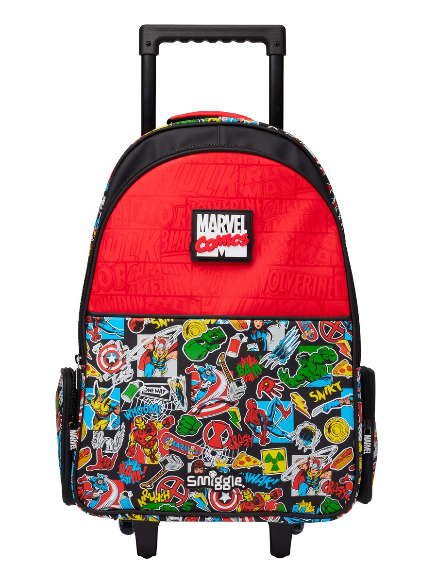 marvel trolley backpack with light up wheels