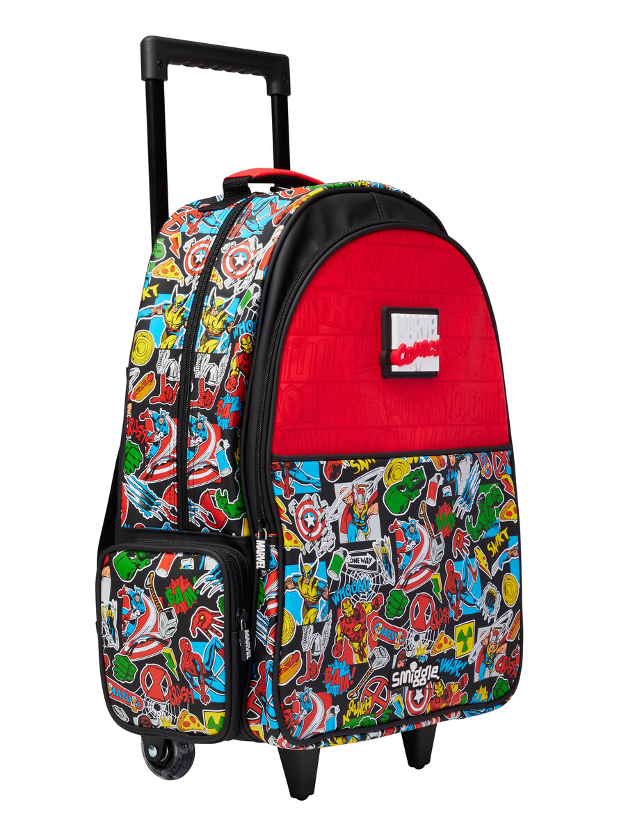 marvel trolley backpack with light up wheels