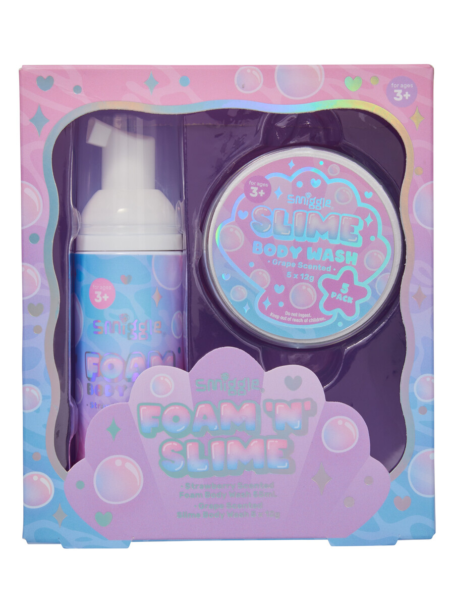 foam n slime body wash gift pack