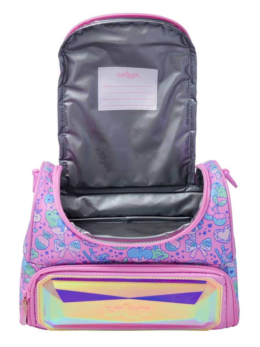 radiant large double lunchbox with strap