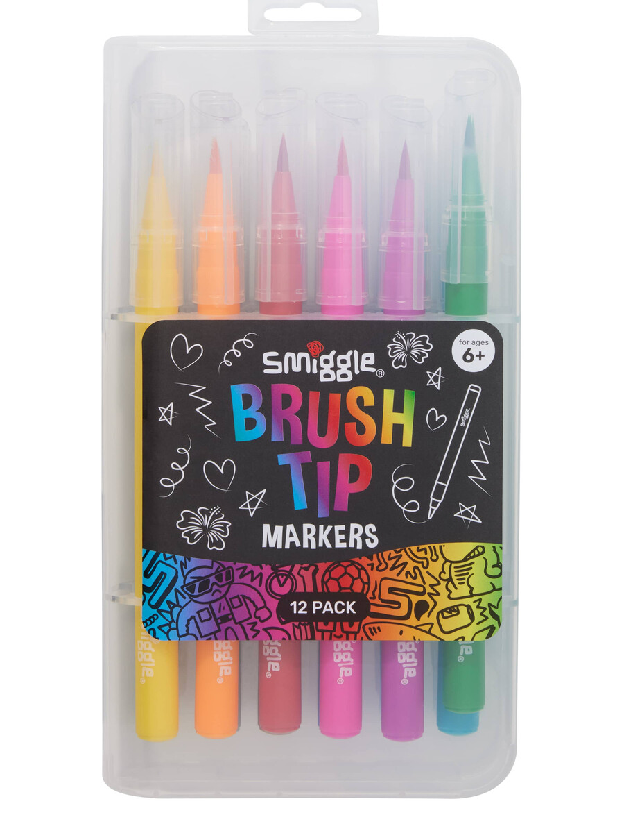 brush tip marker pack x12