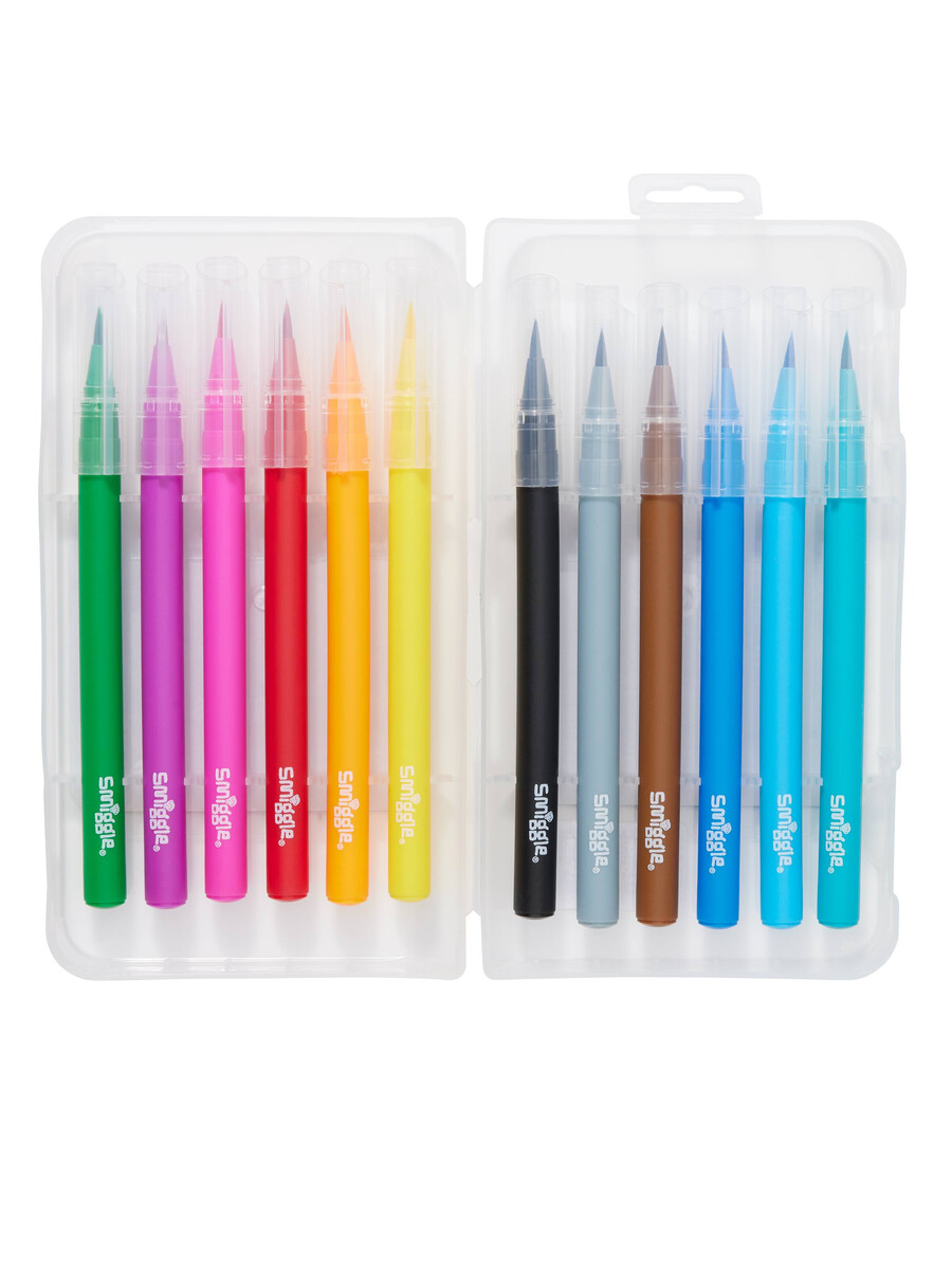 brush tip marker pack x12