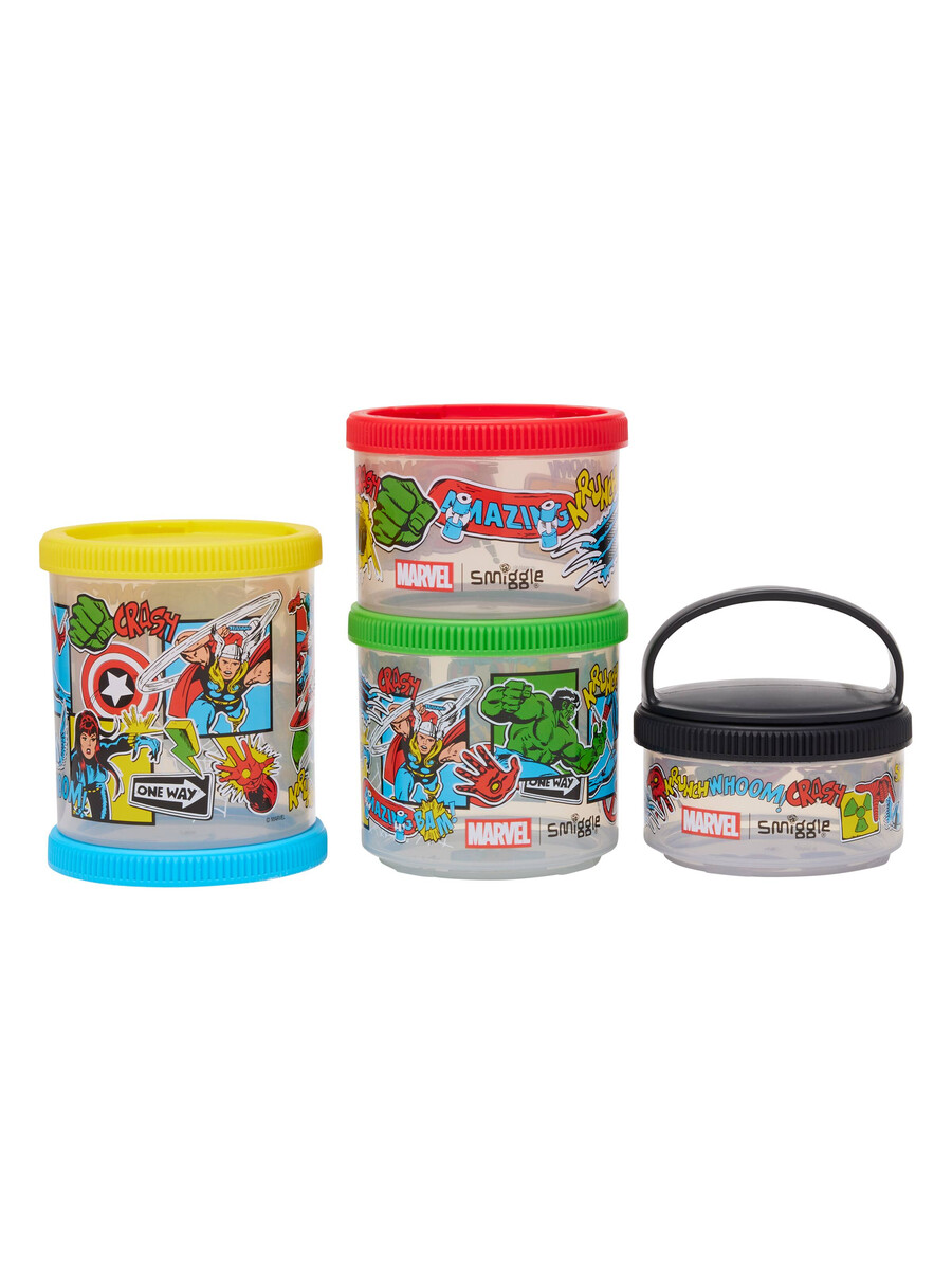 marvel large snack stack containers