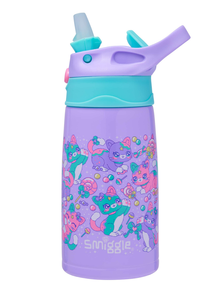 adventurous junior stainless steel flip drink bottle 400ml