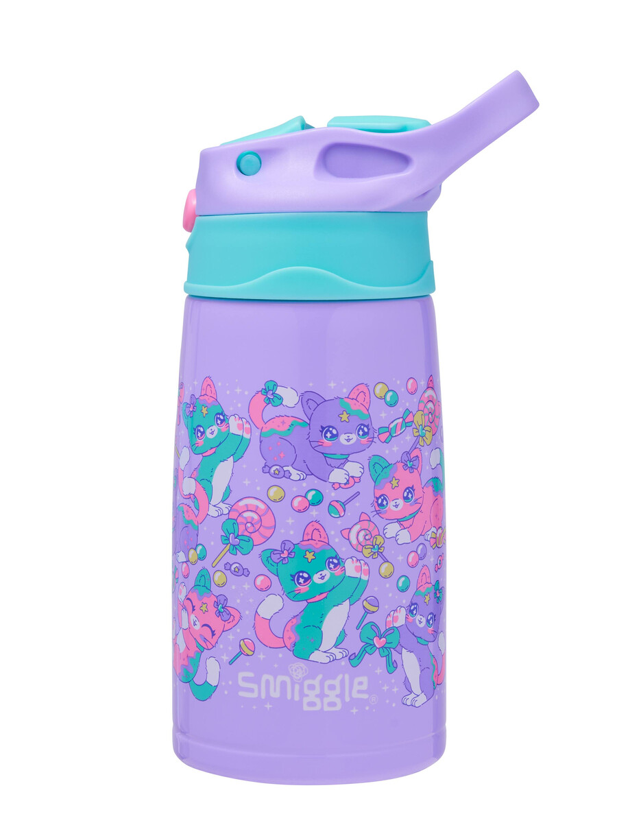 adventurous junior stainless steel flip drink bottle 400ml