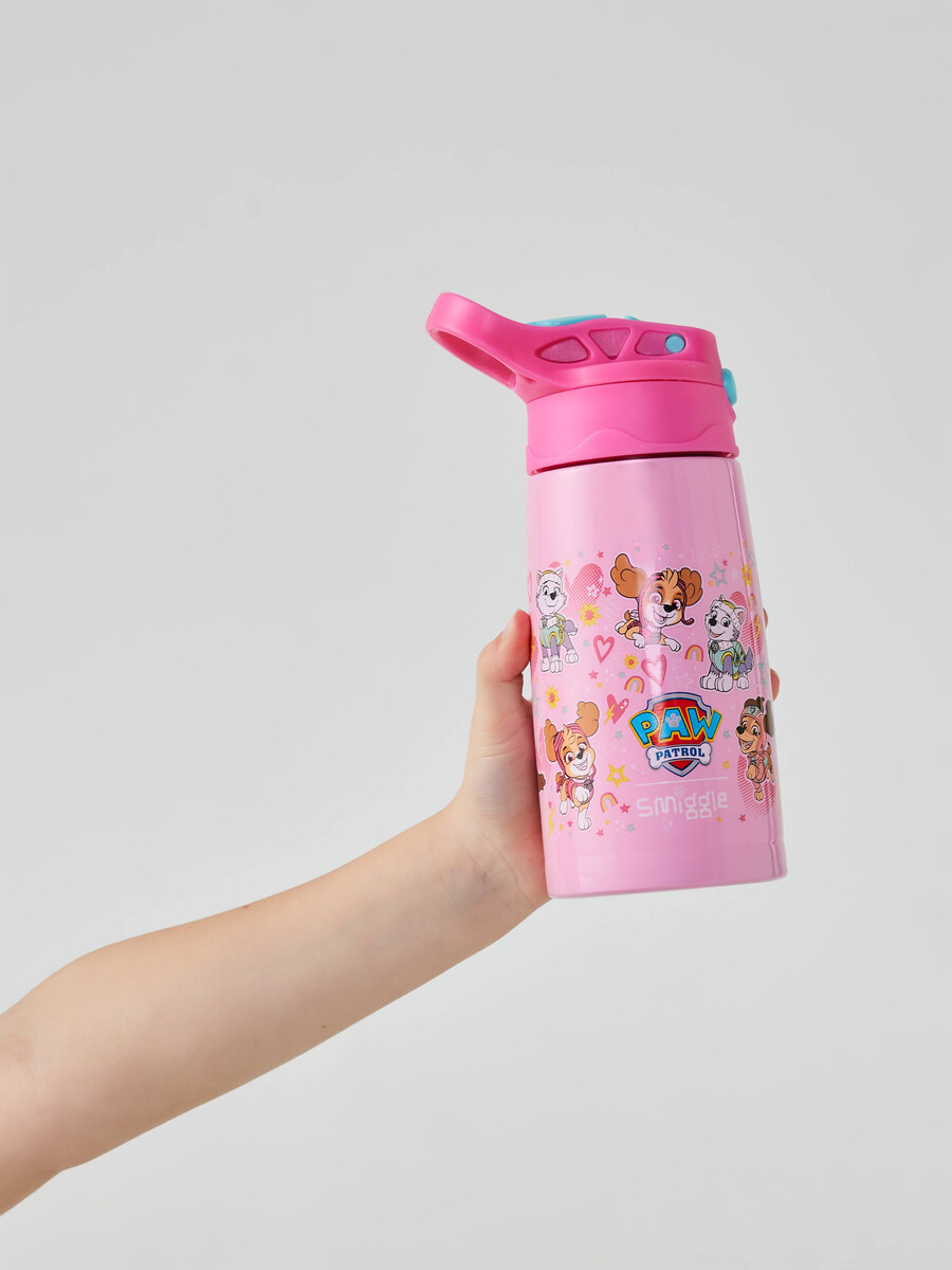 paw patrol junior insulated stainless steel drink bottle with flip spout 400ml