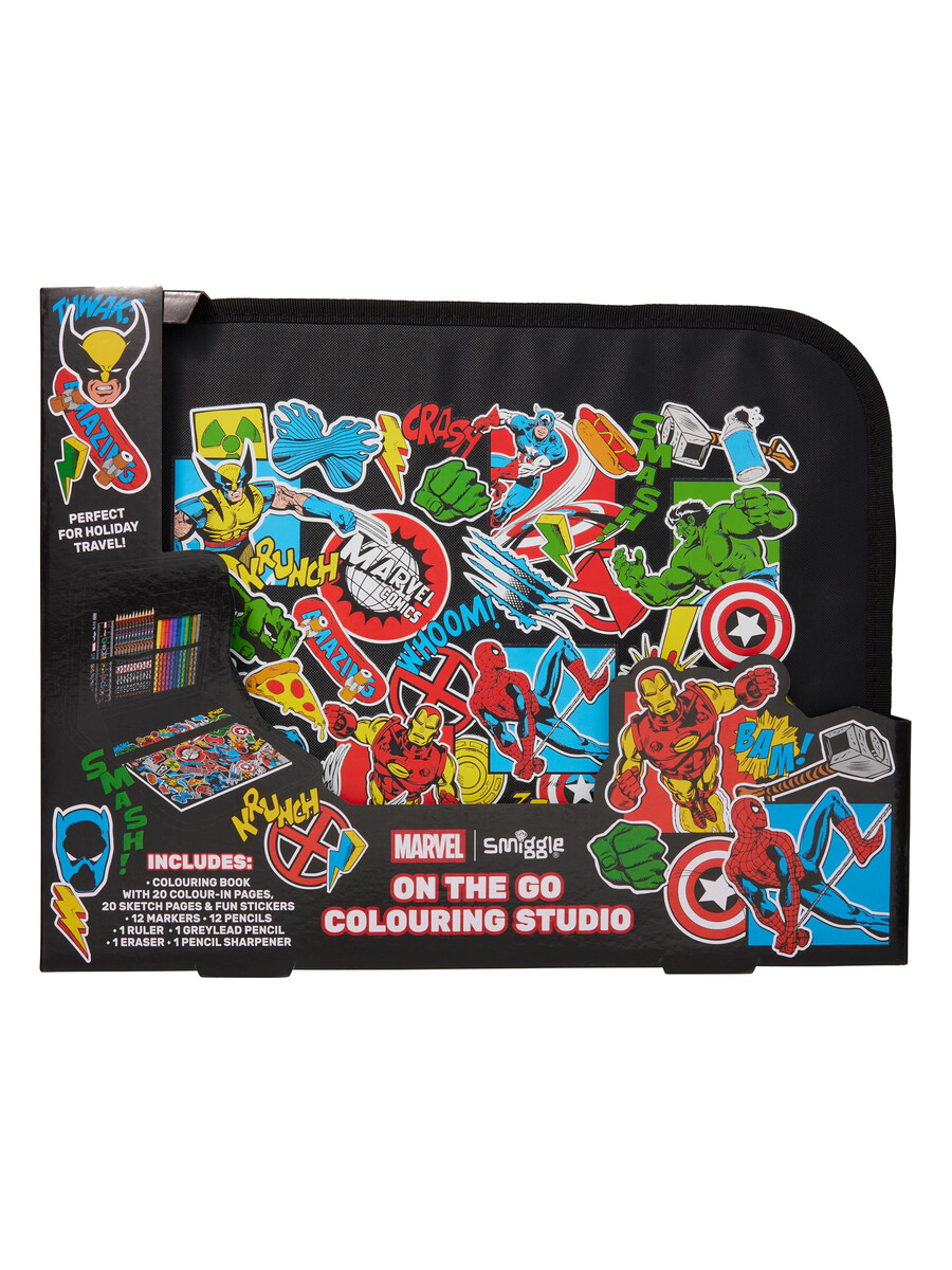 marvel on-the-go colouring studio