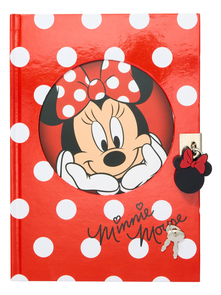 minnie mouse a5 lockable notebook