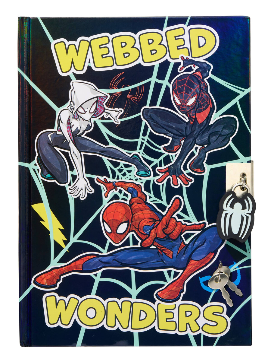 spider-man a5 lockable notebook
