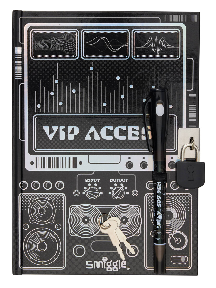 a5 lockable notebook with spy pen