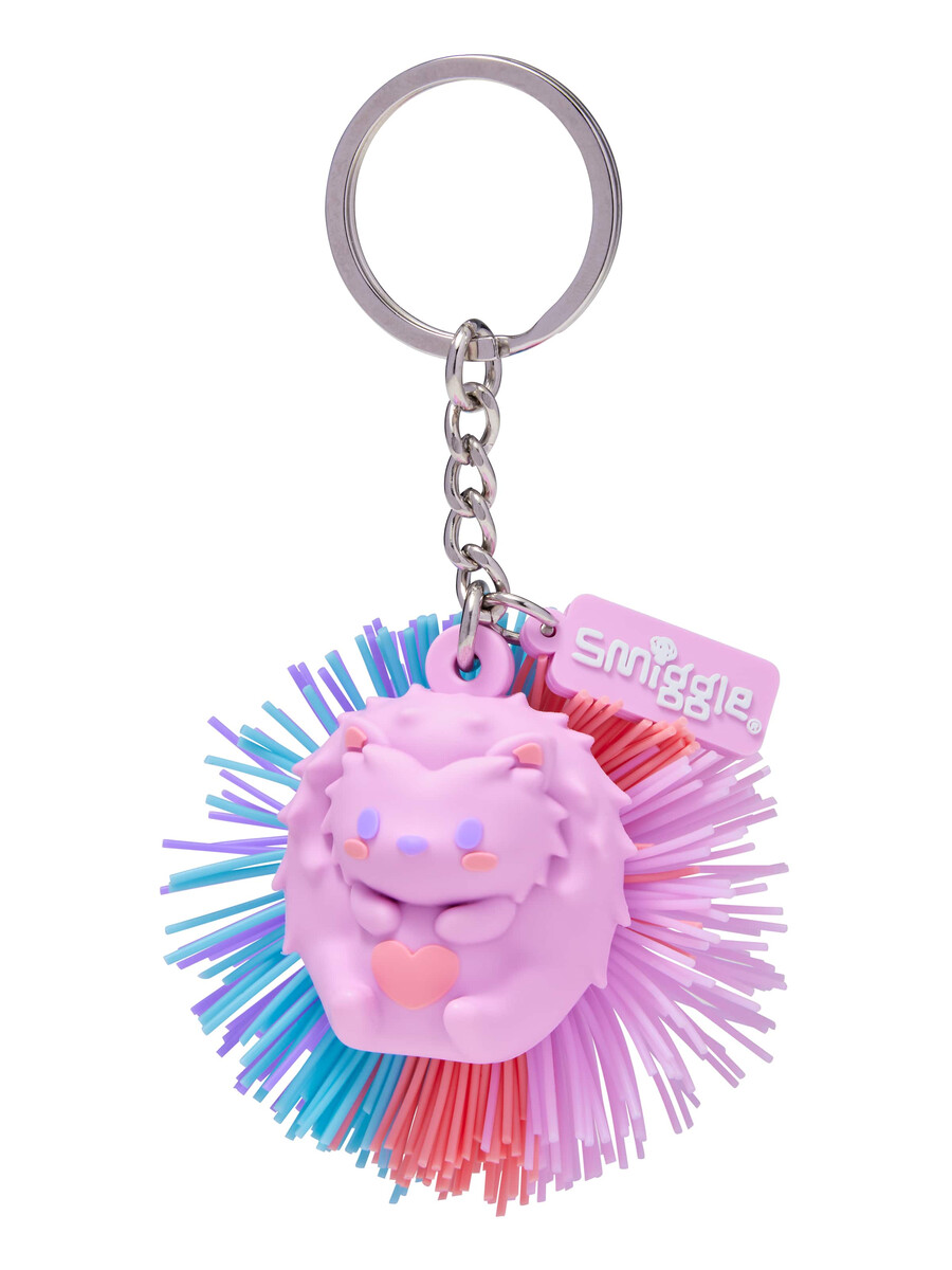 pom pom hedgehog keyring