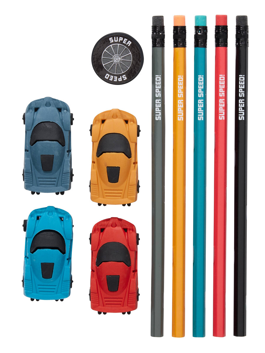 super speed pencil eraser set