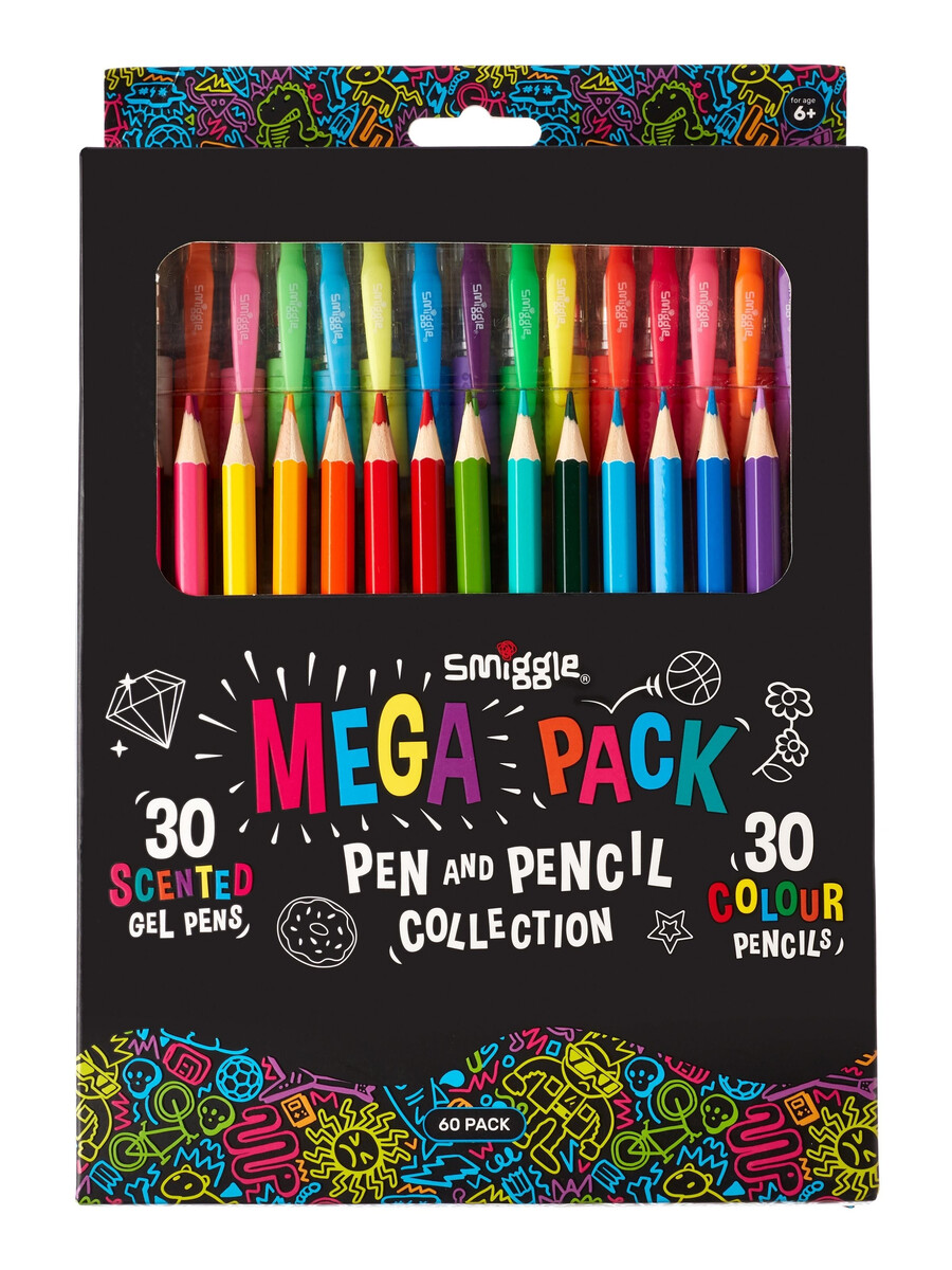 mega pack scented gel pen pencil collection x60