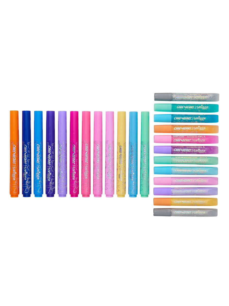 care bears colour sparkle marker pack