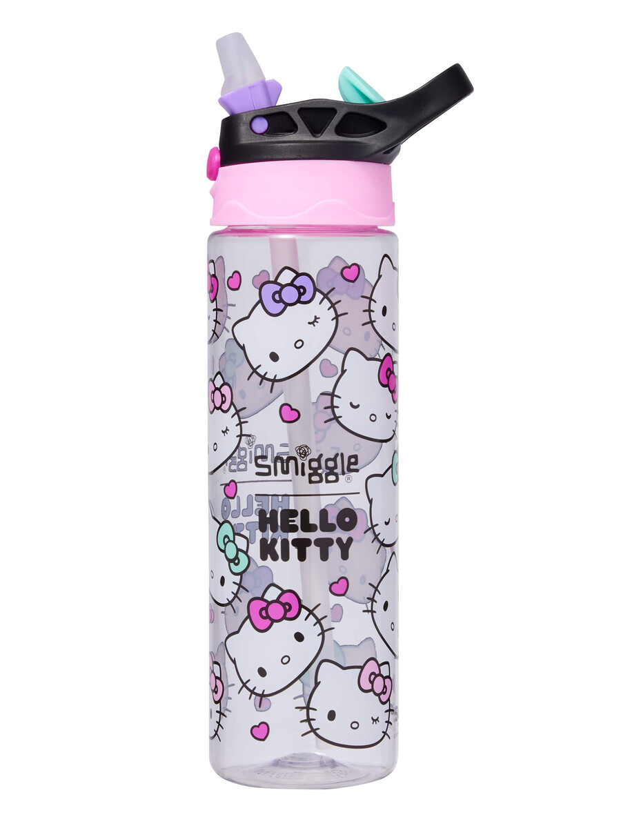 hello kitty plastic flip drink bottle 650ml