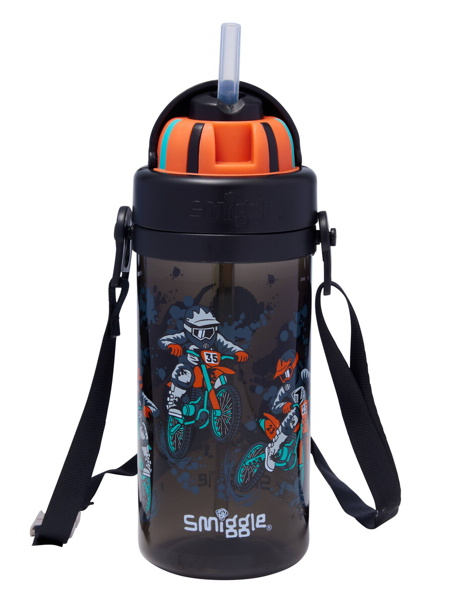 adventurous teeny tiny plastic drink bottle with strap 400ml