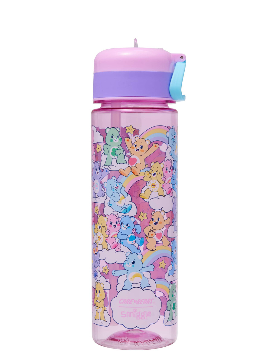 care bears plastic flip drink bottle 650ml