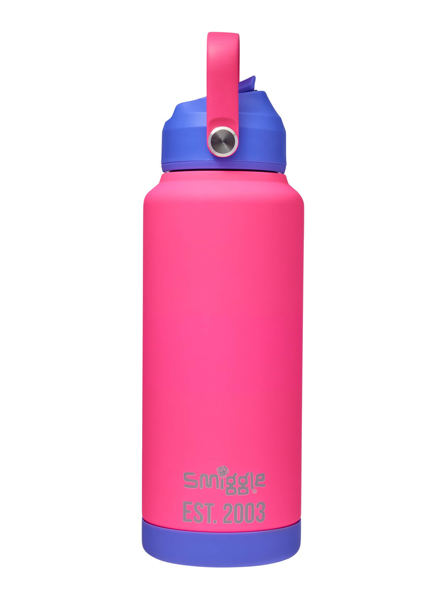 neon squiggle insulated stainless steel drink bottle 1l