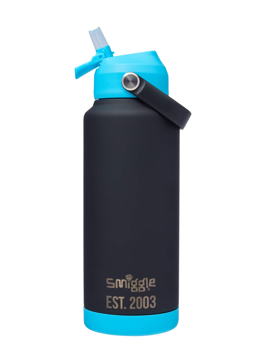 neon squiggle insulated stainless steel drink bottle 1l
