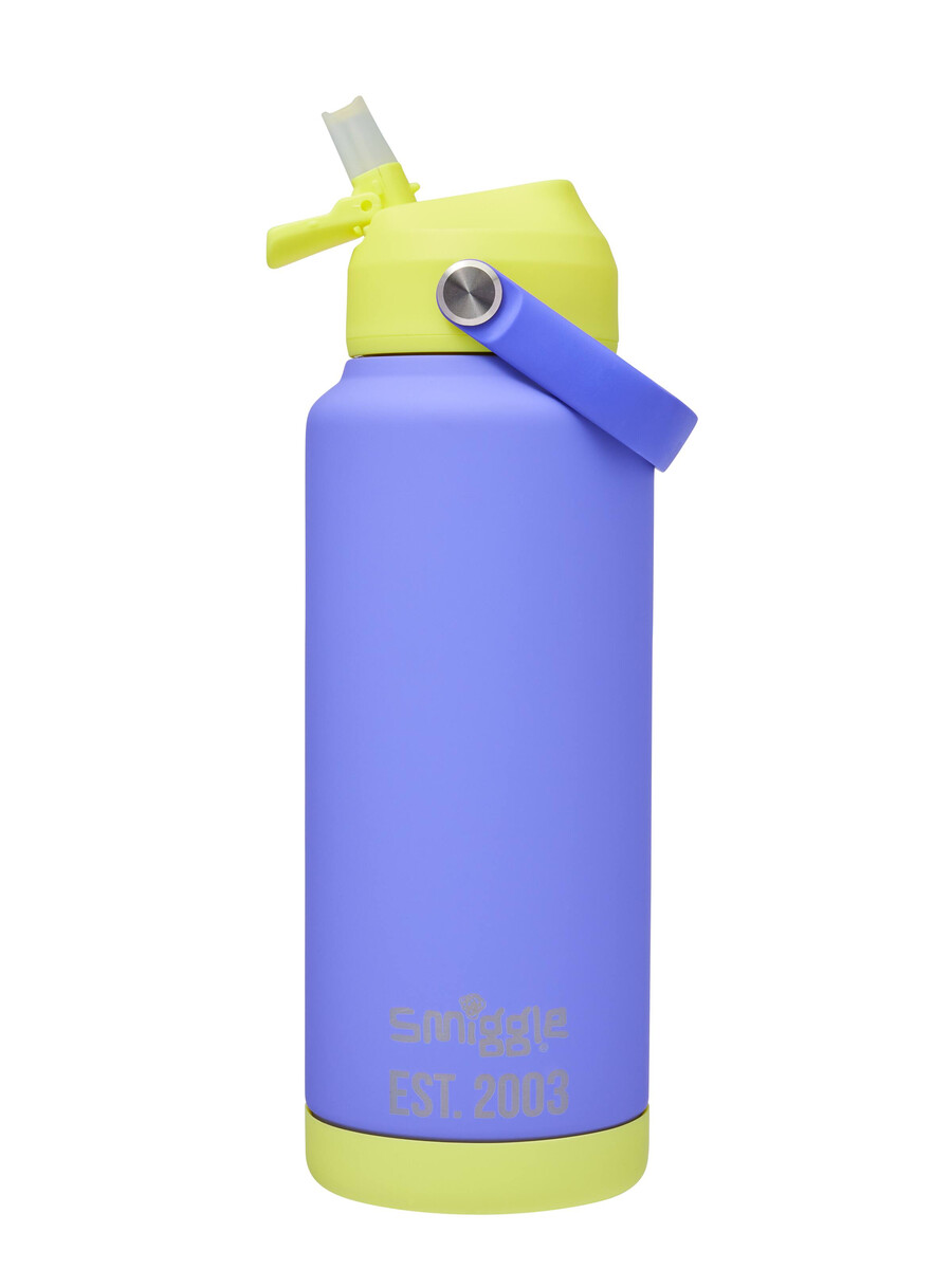 neon squiggle insulated stainless steel drink bottle 1l