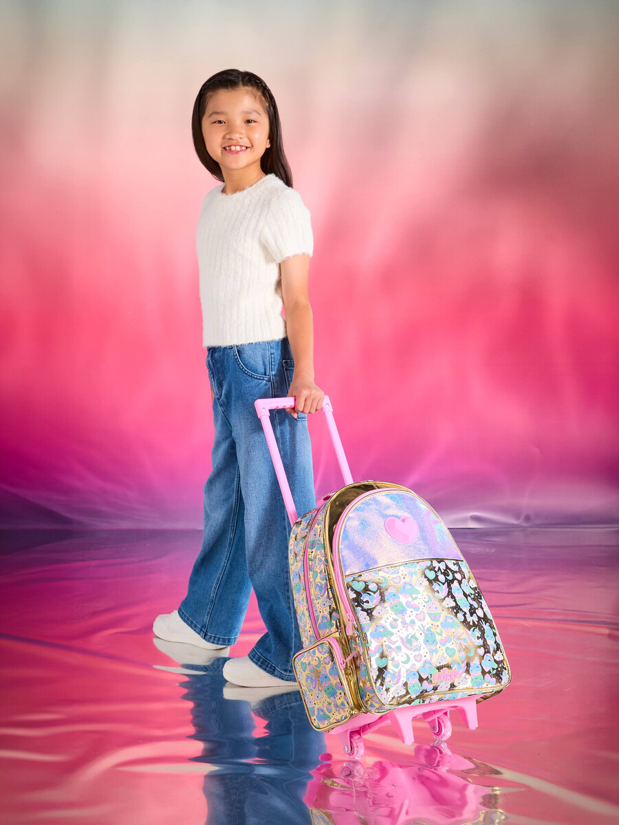 radiant trolley backpack with light up wheels