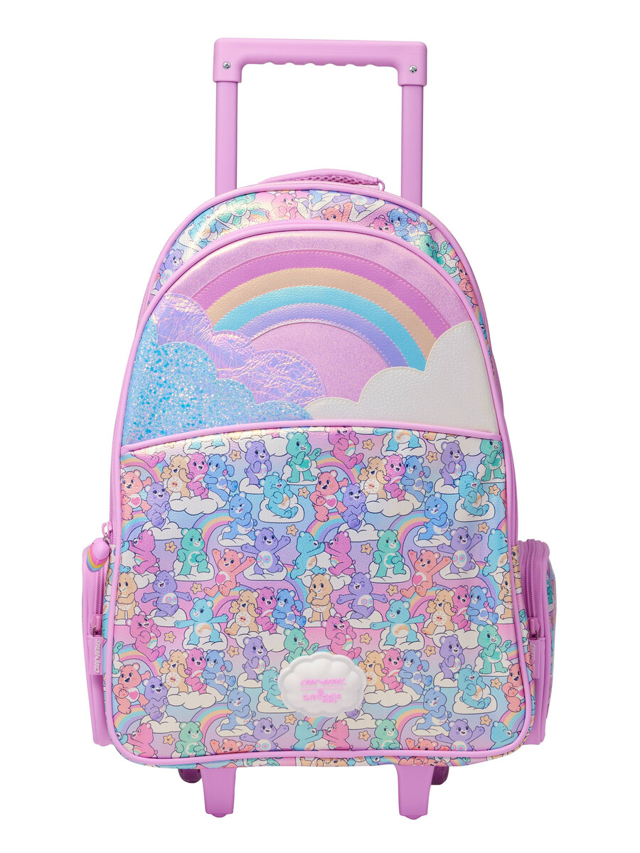 care bears trolley backpack with light up wheels