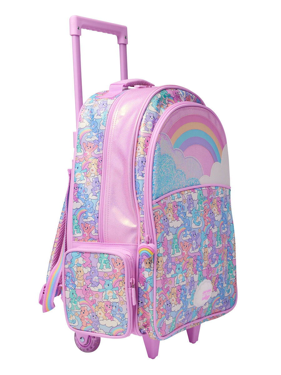 care bears trolley backpack with light up wheels