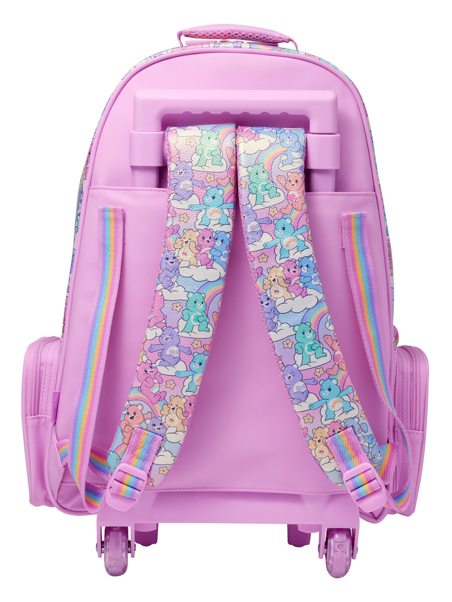 care bears trolley backpack with light up wheels