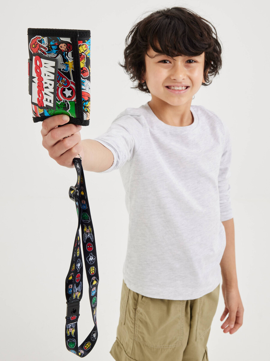 marvel character lanyard wallet