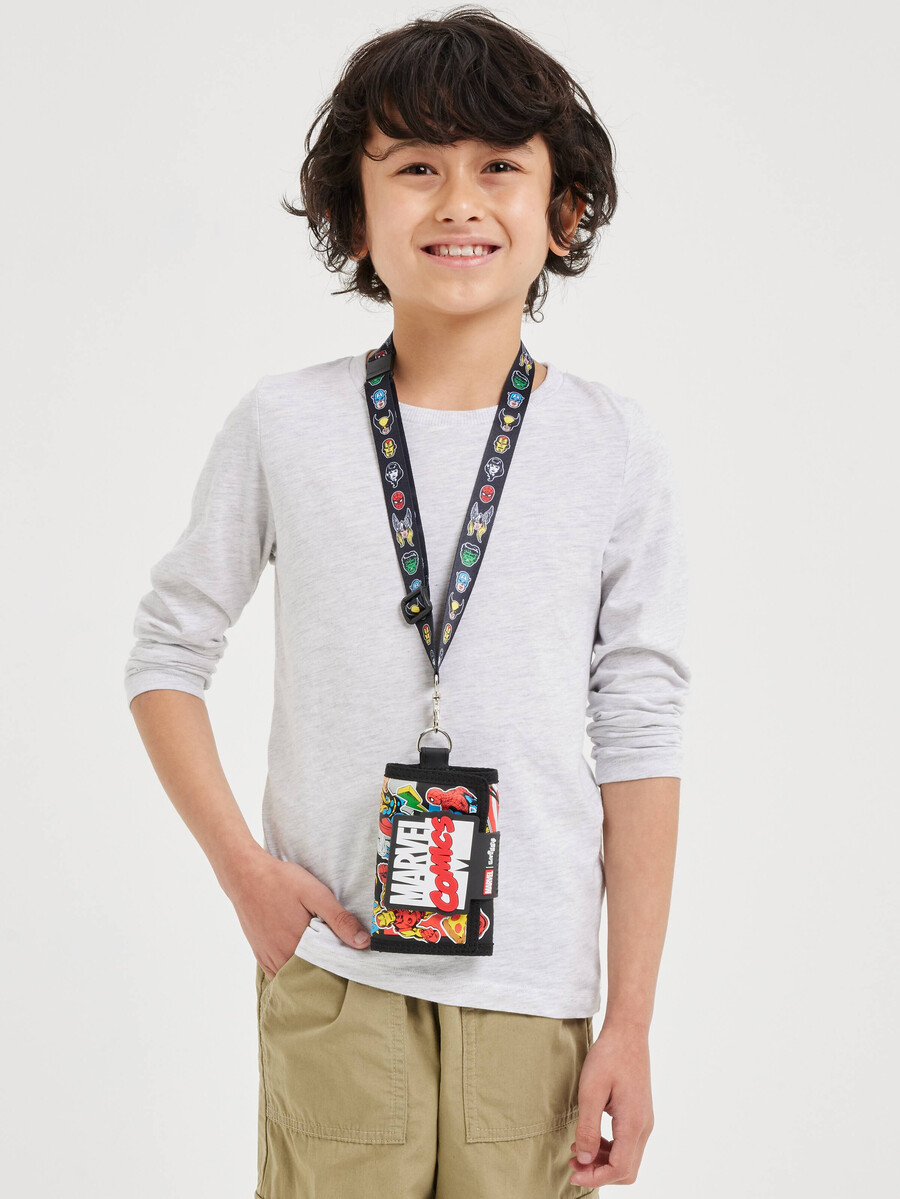 marvel character lanyard wallet